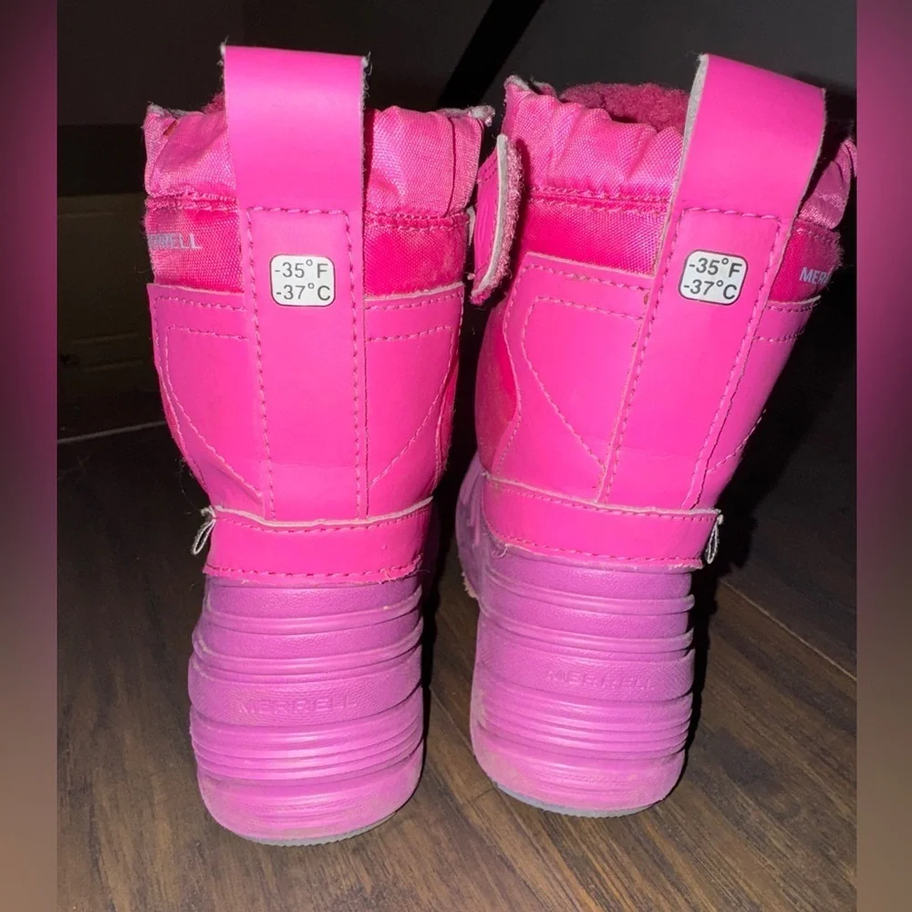 Merrell Pink Rain & Snow Boots Waterproof Insulated